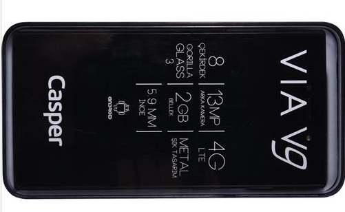 Casper VIA V9-G Gri Akıllı Telefon